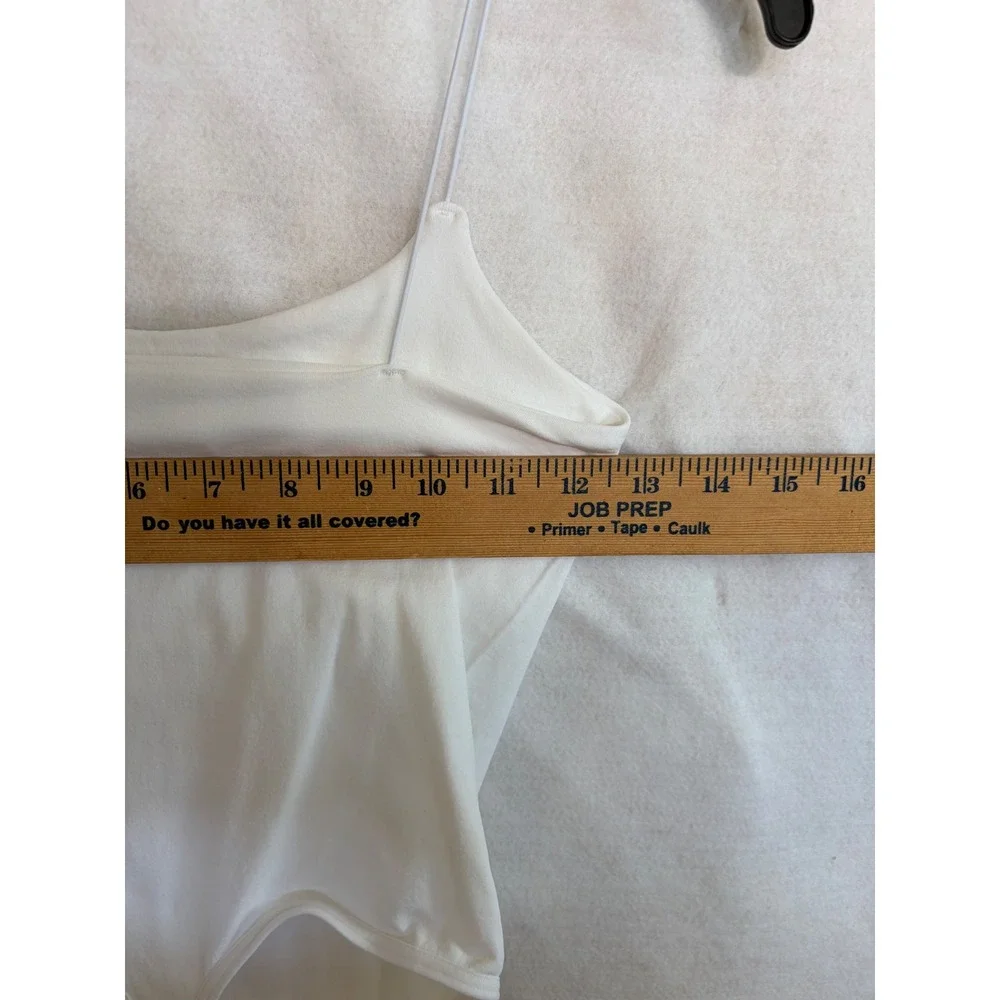 Intimately Free People White Spaghetti Strap Scoop Neck Bodysuit XS/S thongstyle
